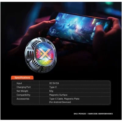 Porodo Gaming Semiconductor Mobile phone Cooler - Black